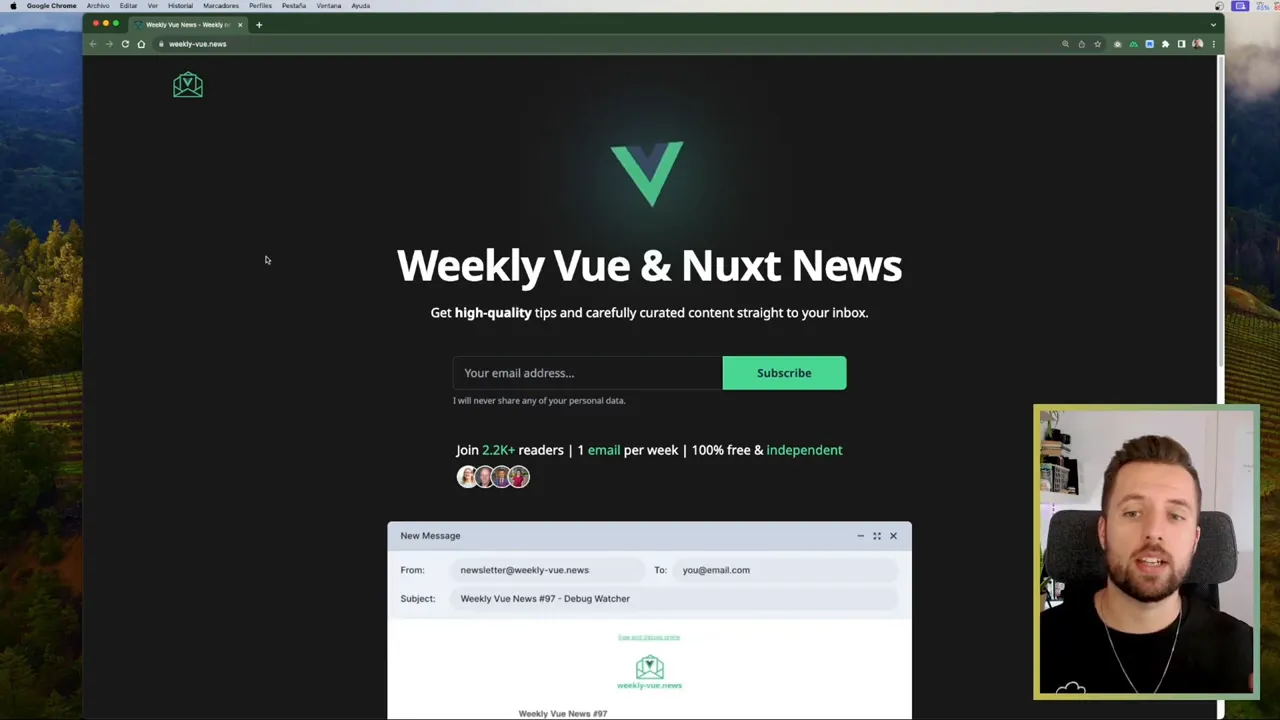 página oficial de weekly vue & nuxt news